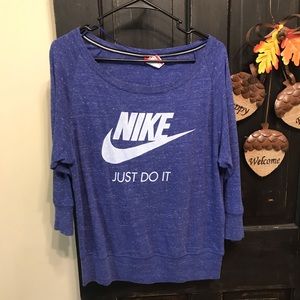 Nike shirt 3/4 sleeve off shoulder